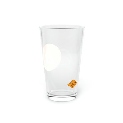 Bitcoin Pint Glass, BTC2