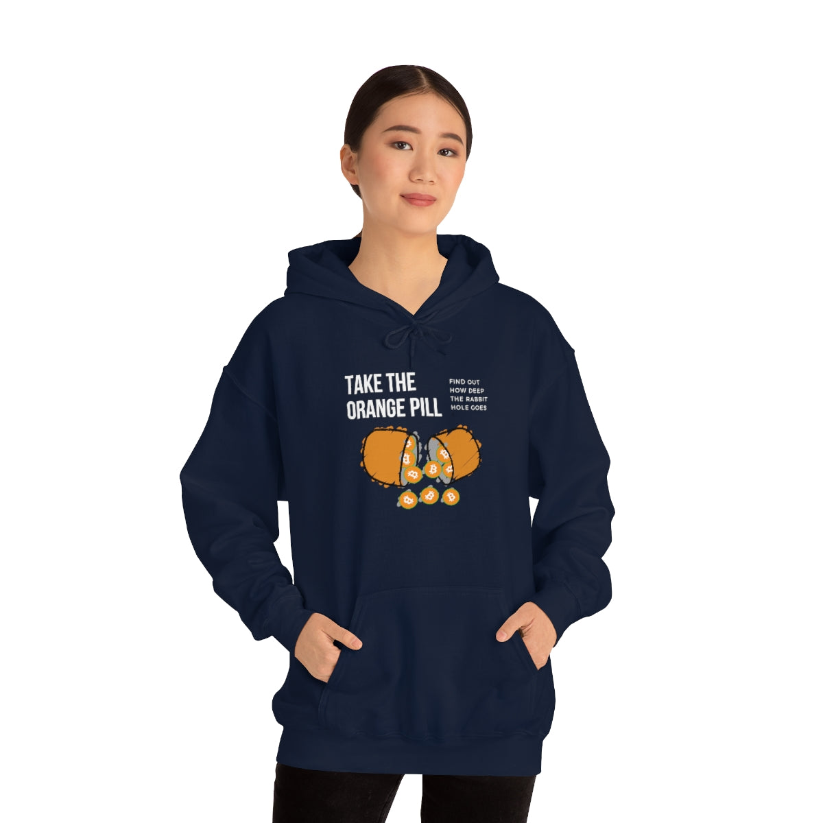 Rabbit Hole Orange Pill Hooded Sweatshirt