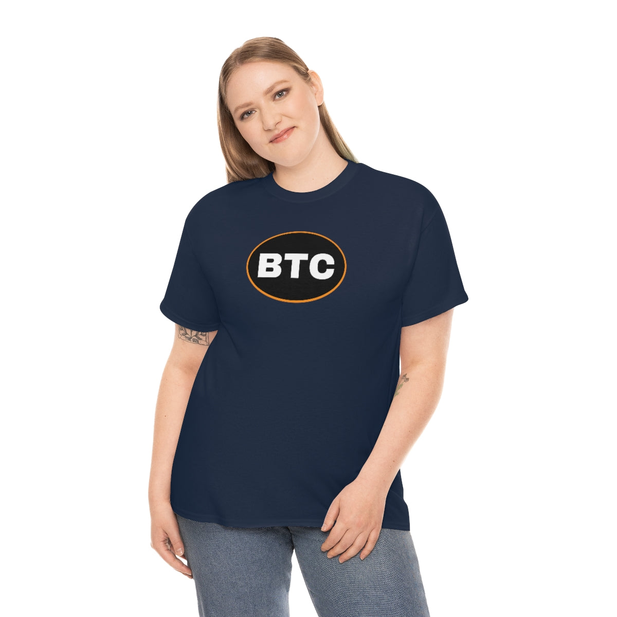 BTC Oval #2 Cotton T-Shirt, Blackout Version