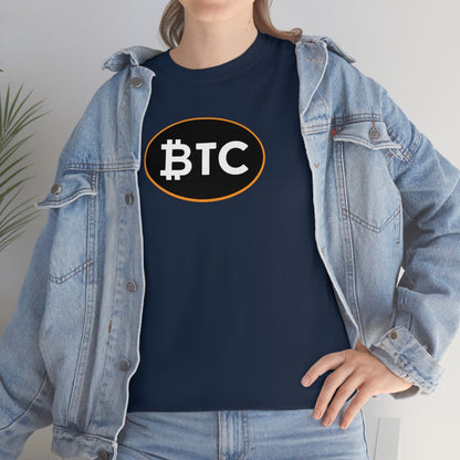 BTC Oval #4 Cotton T-Shirt, Blackout Version