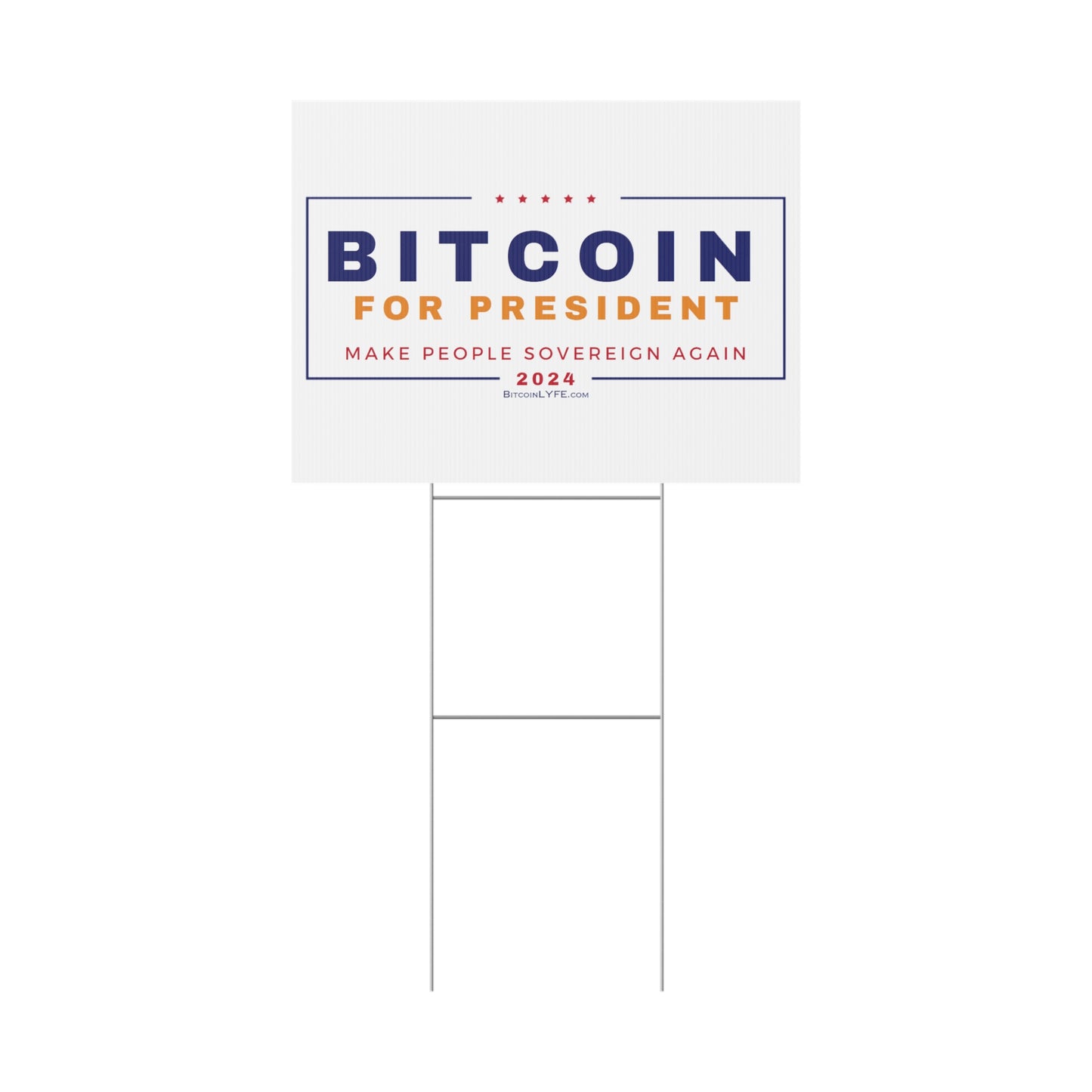 Vote - Bit...Sovereignty Plastic Yard Sign