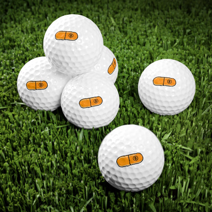 Orange Pill Golf Balls, 6pcs