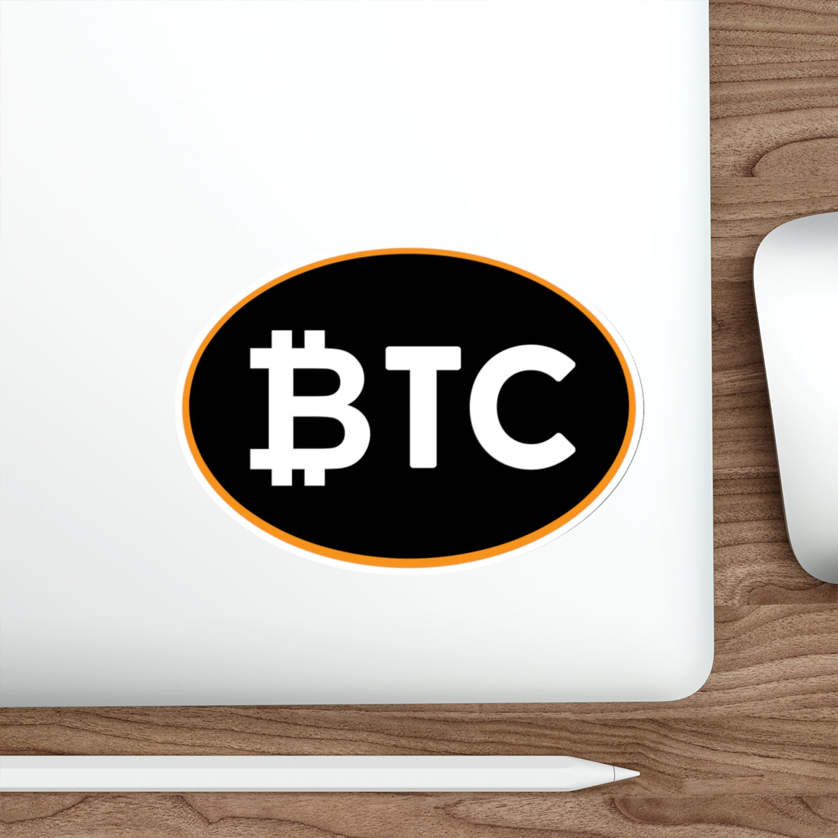 BTC #4 Oval Stickers, Blackout Version