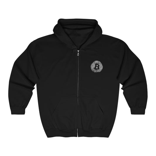 Bitcoin Heavy Blend™ Full Zip Hooded Sweatshirt, BTC7