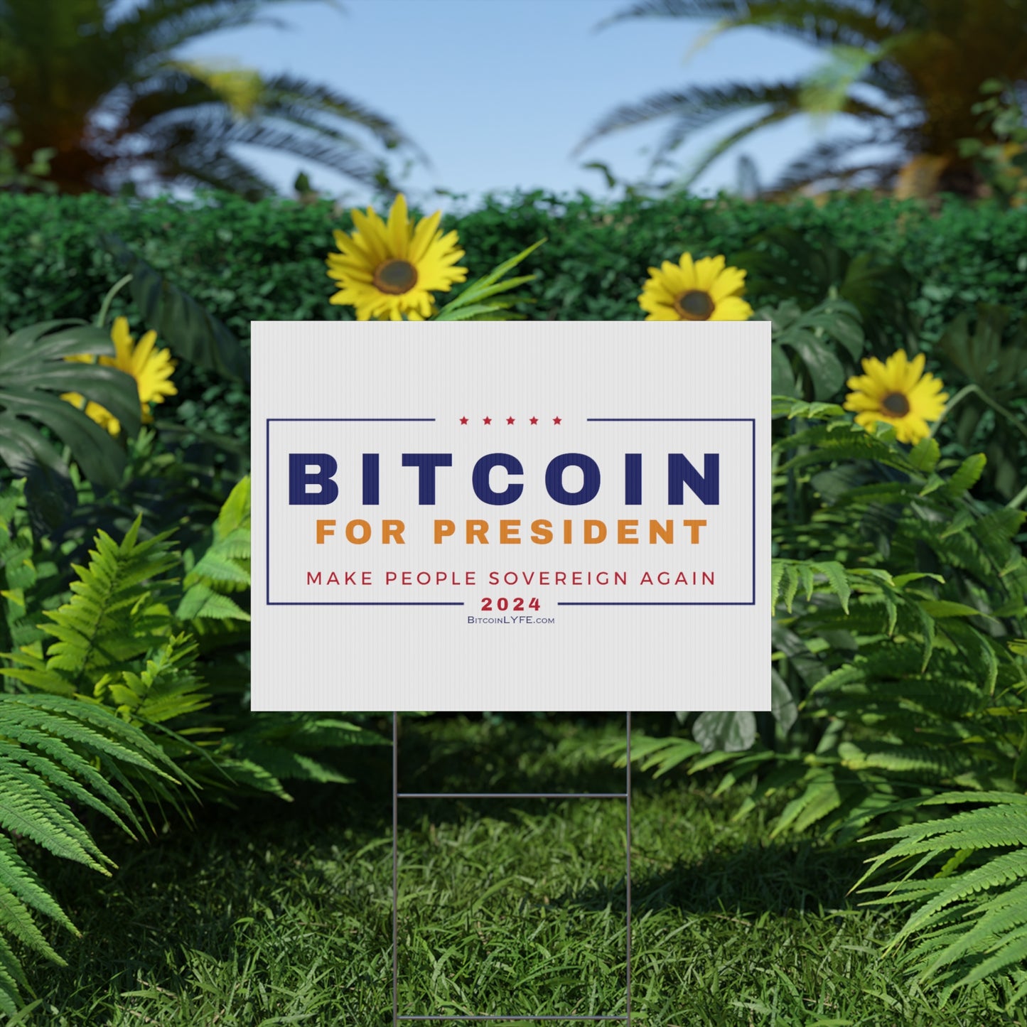Vote - Bit...Sovereignty Plastic Yard Sign