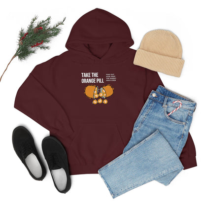 Rabbit Hole Orange Pill Hooded Sweatshirt