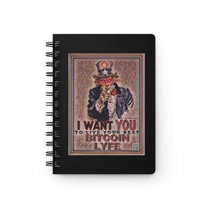 Bitcoin LYFE Spiral Bound Journal, Uncle Sam