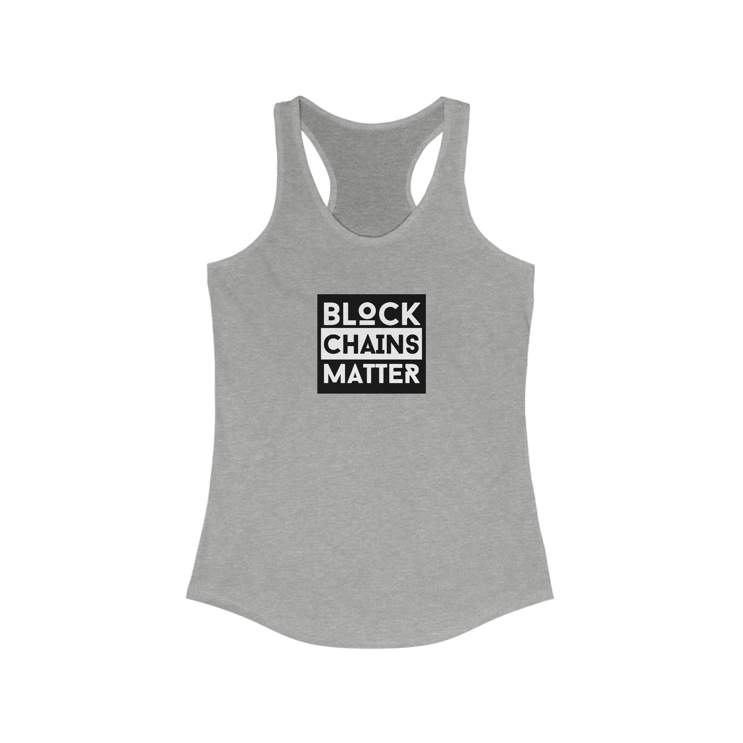 Bitcoin LYFE Blockchains Matter Racerback Tank