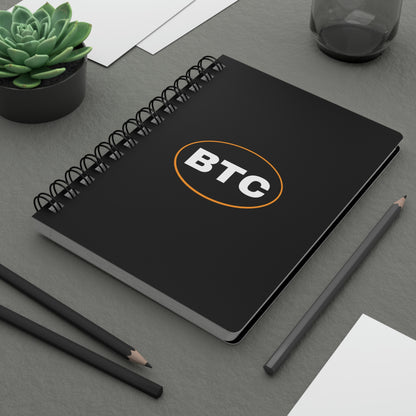 Bitcoin Oval #2 Spiral Bound Journal, Blackout Version