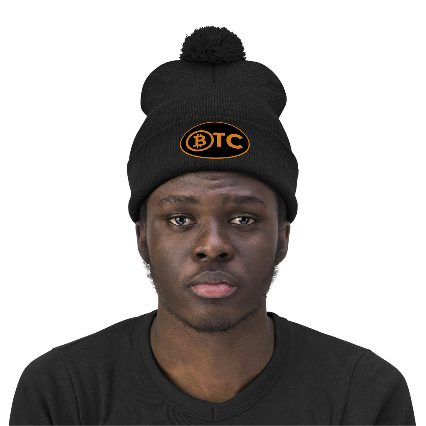 BTC Oval #5 Pom Pom Beanie