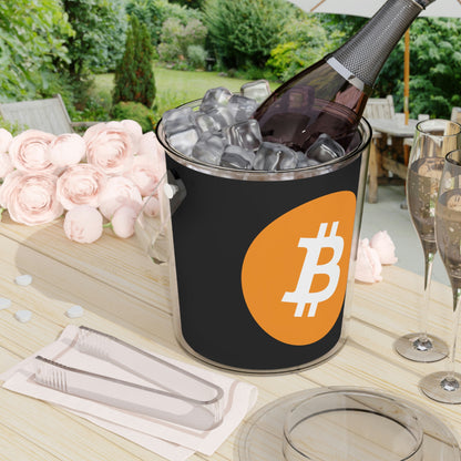 Bitcoin Ice Bucket with Tongs, BTC2