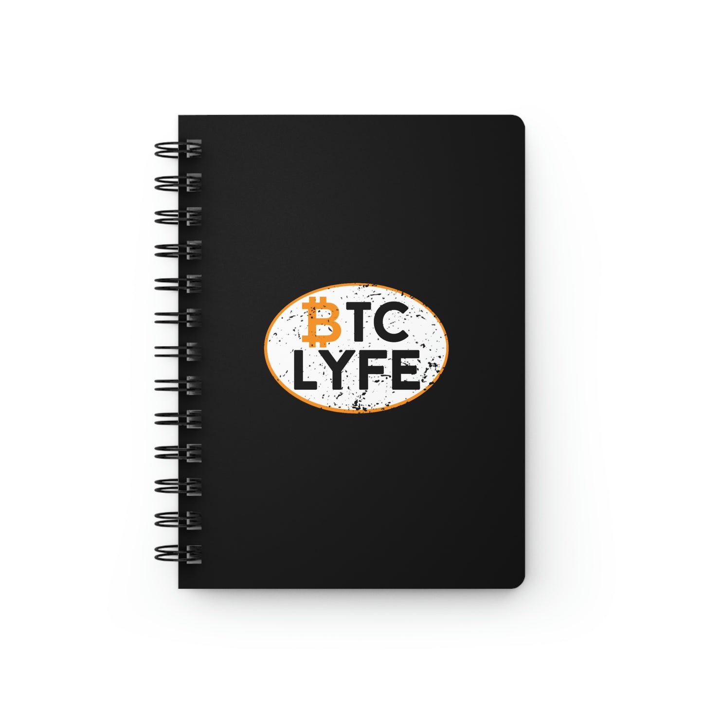 Bitcoin LYFE Spiral Bound Journal, Oval