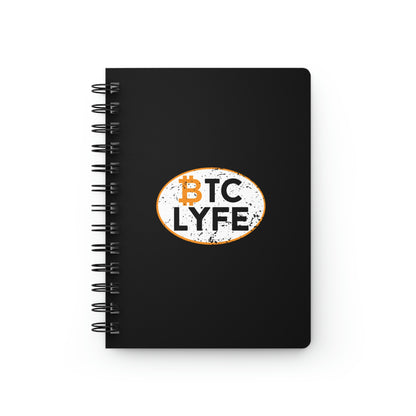 Bitcoin LYFE Spiral Bound Journal, Oval