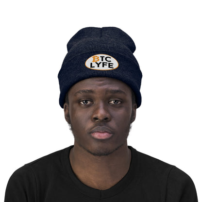 Bitcoin LYFE (Oval) Knit Beanie