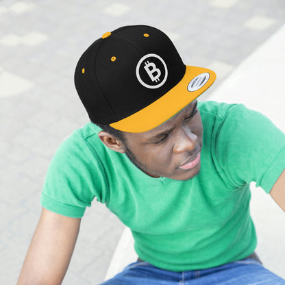 BTC4 Bitcoin Flat Bill Hat, Four Colors