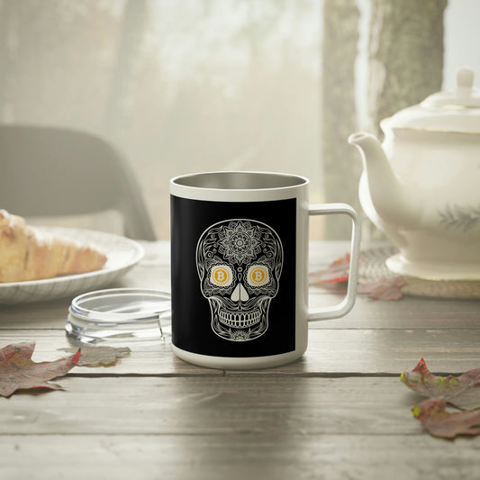 Día de los Muertos BTC 10oz Insulated Coffee Mug, Ocho