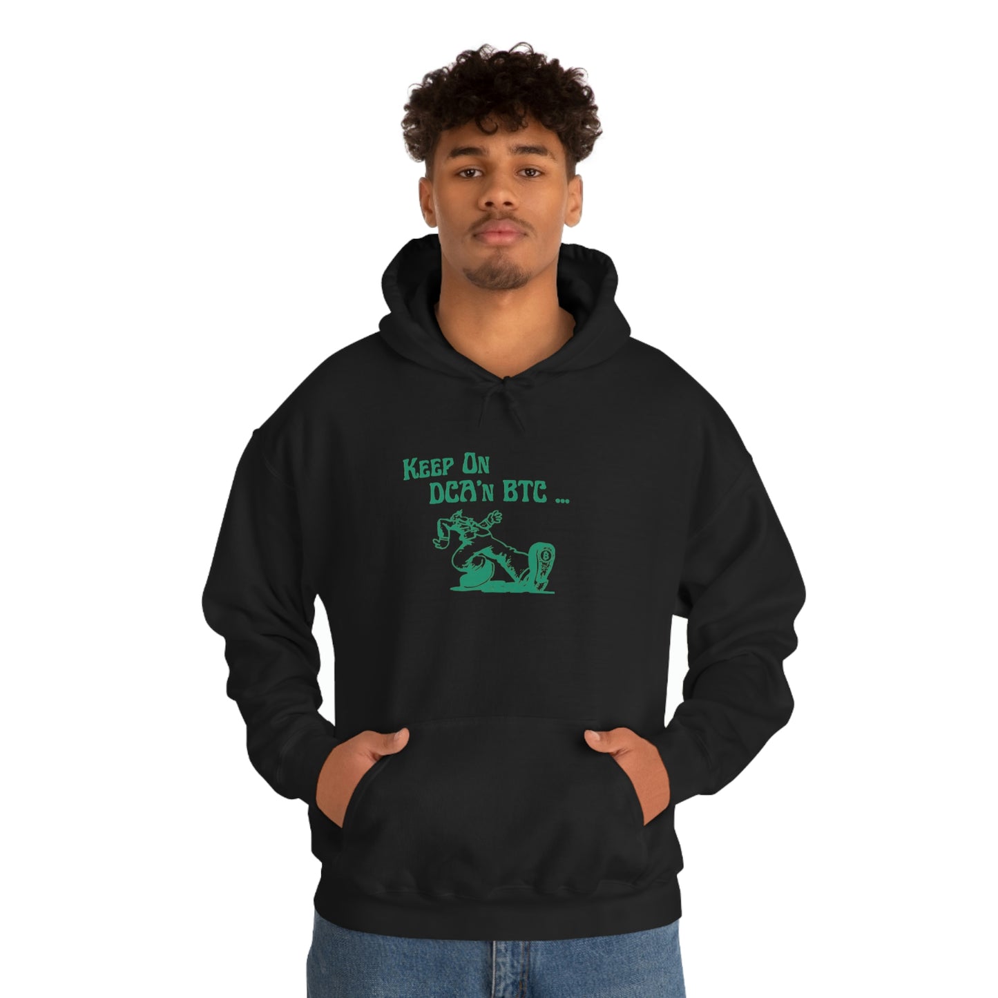 Keep On DCA’n BTC Hooded Sweatshirt