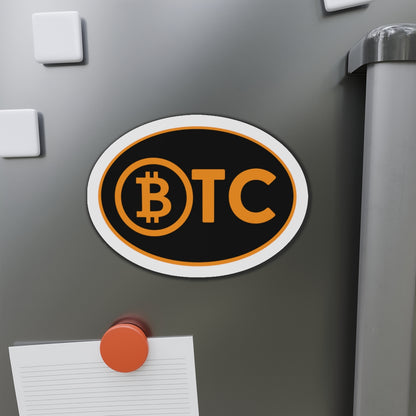 BTC Oval #5 Magnet, Blackout Version