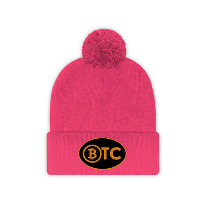 BTC Oval #5 Pom Pom Beanie