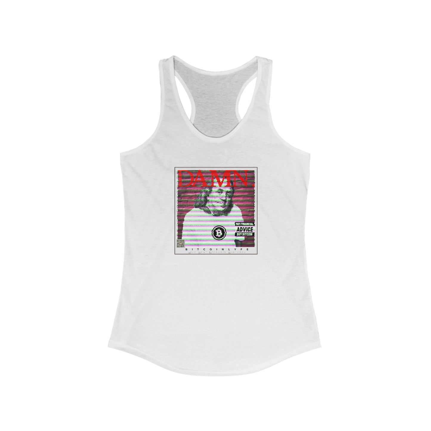 Bitcoin LYFE Damn Racerback Tank