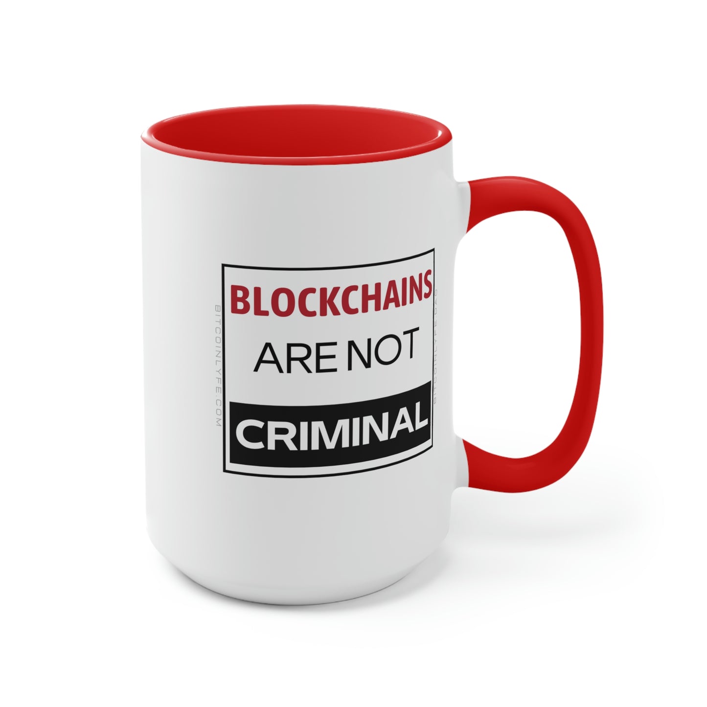 Blockchains are Not Criminal Mug, 15oz