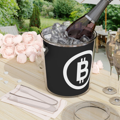 Bitcoin Ice Bucket with Tongs, BTC4