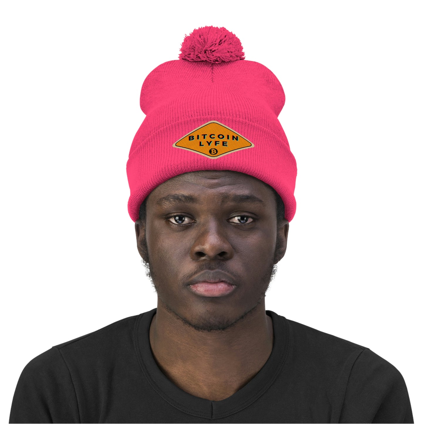 Bitcoin LYFE Pom Pom Beanie