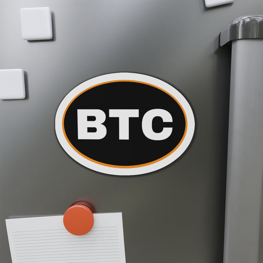 BTC Oval #2 Magnet, Blackout Version