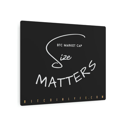 Bitcoin LYFE Size Matters Metal Art Sign