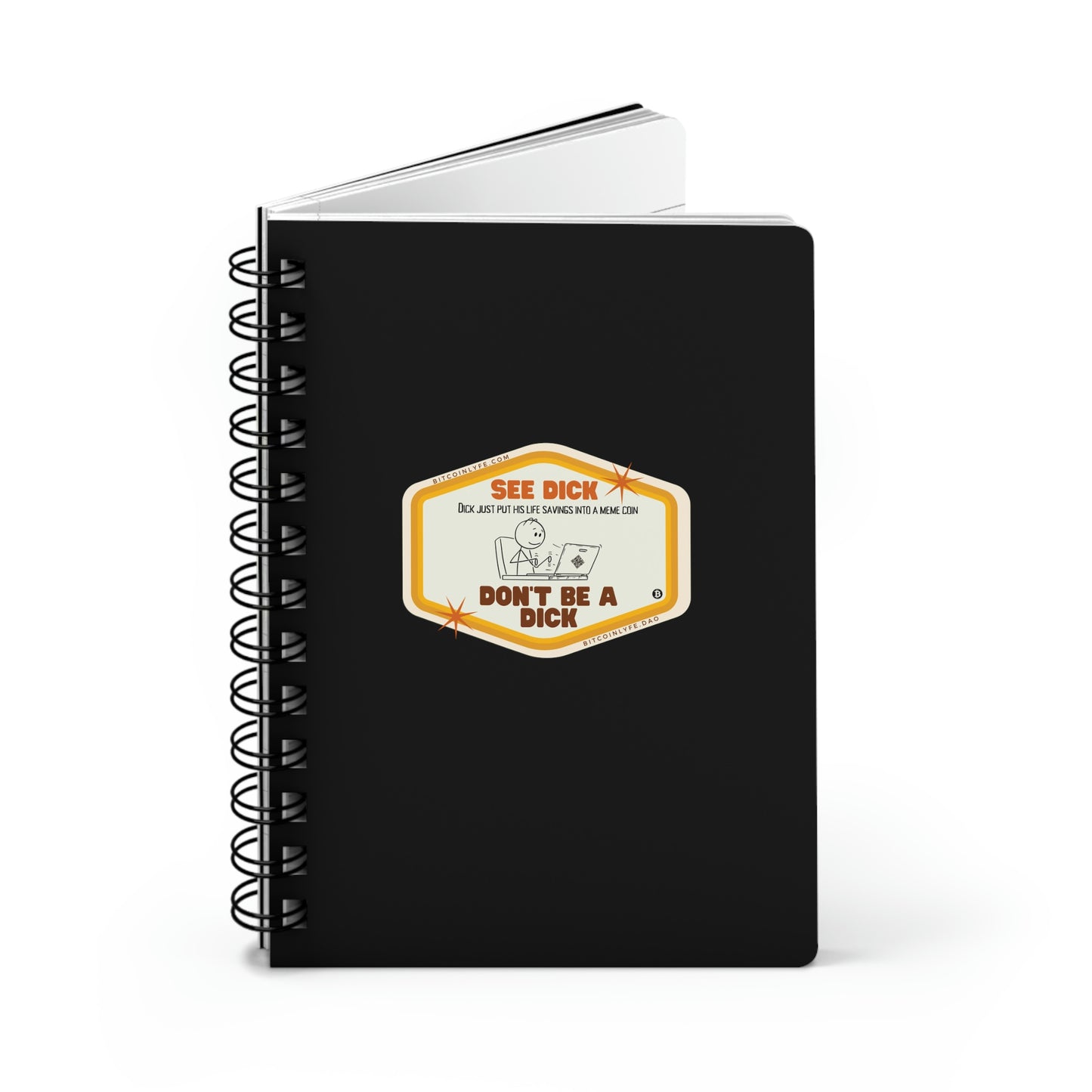 Crypto Dick Spiral Bound Journal, Meme