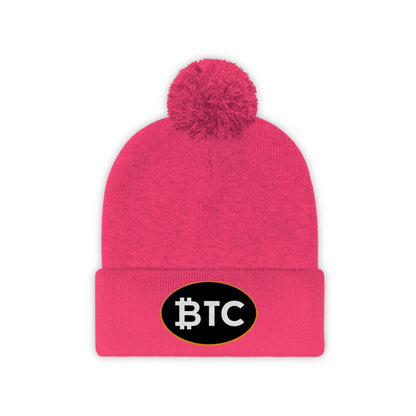 BTC Oval #4 Pom Pom Beanie