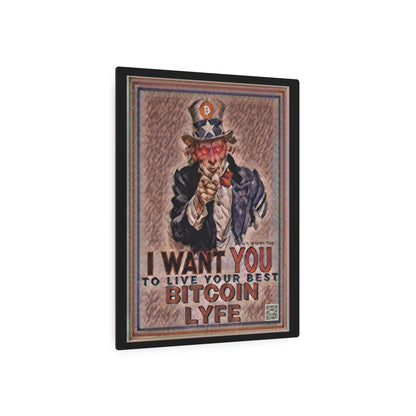 Bitcoin LYFE Uncle Sam Metal Art Sign