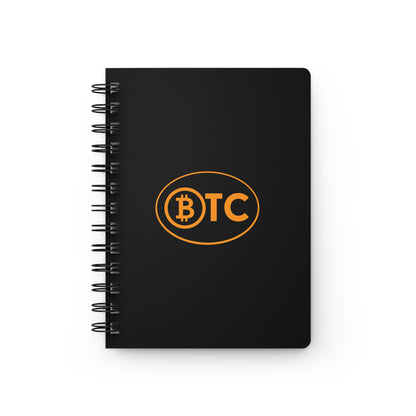 Bitcoin Oval #5 Spiral Bound Journal, Blackout Version