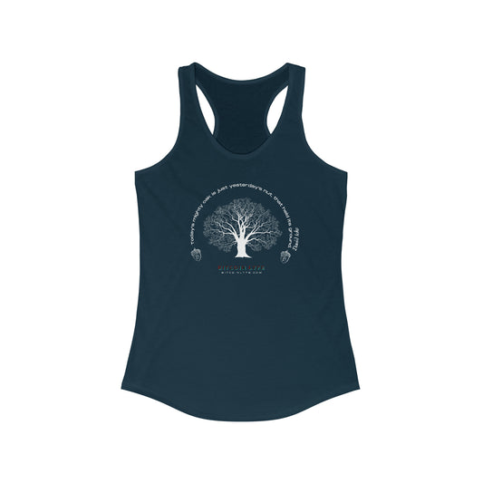 Women's Acorn and Oak Orange Pill Racerback Tank