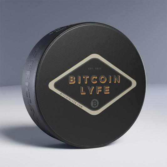 Bitcoin LYFE (Transparent) Hockey Puck