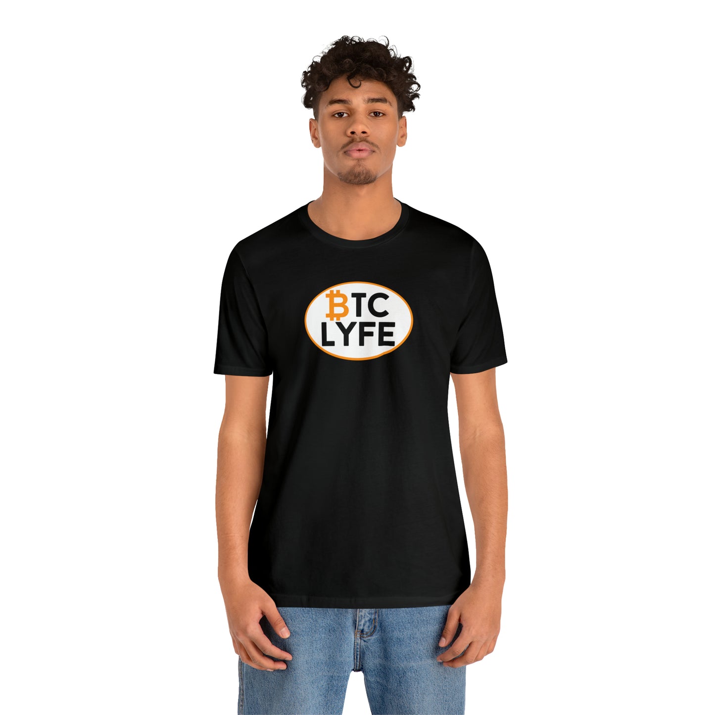 Bitcoin LYFE (Oval) Short Sleeve T-Shirt