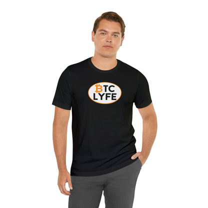 Bitcoin LYFE (Oval) Short Sleeve T-Shirt