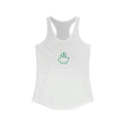 Bitcoin LYFE Piggy Bank Racerback Tank