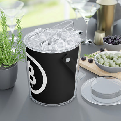 Bitcoin Ice Bucket with Tongs, BTC4