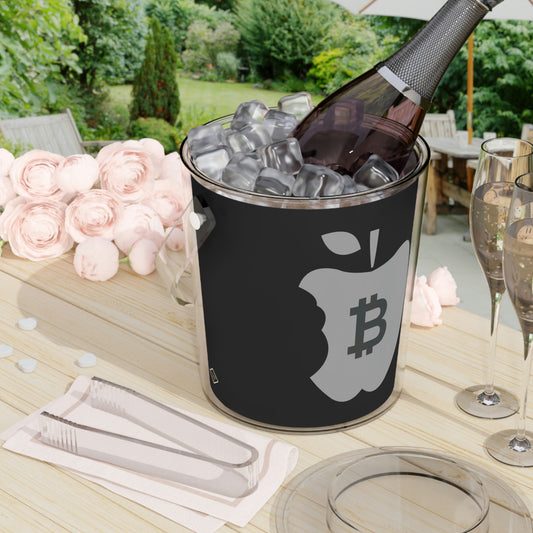 The B Apple Ice Bucket with Tongs