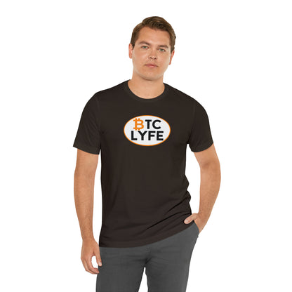 Bitcoin LYFE (Oval) Short Sleeve T-Shirt