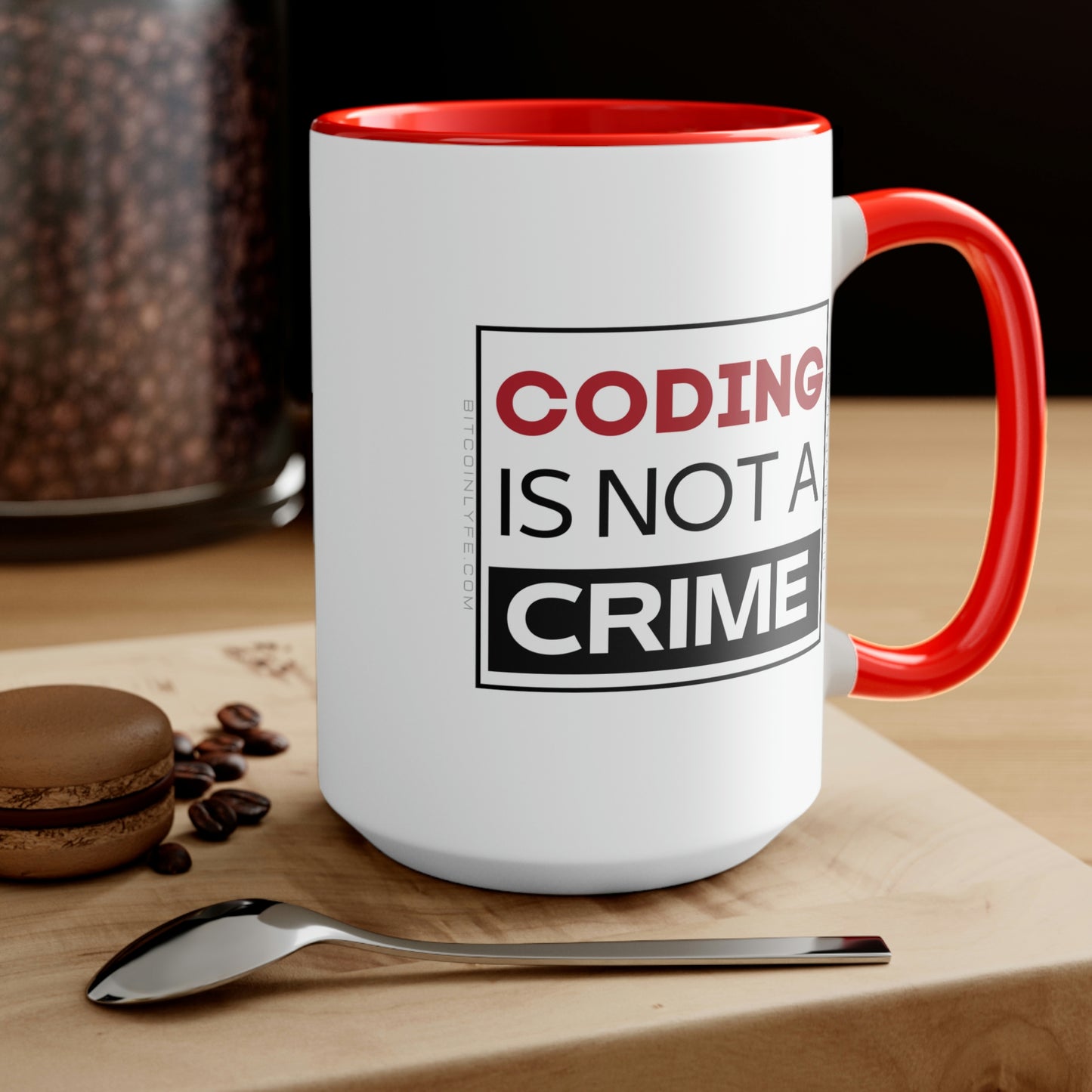 Coding is Not a Crime Mug, 15oz