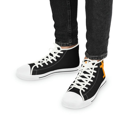 Bitcoin Men's High Top Sneakers, BTC3