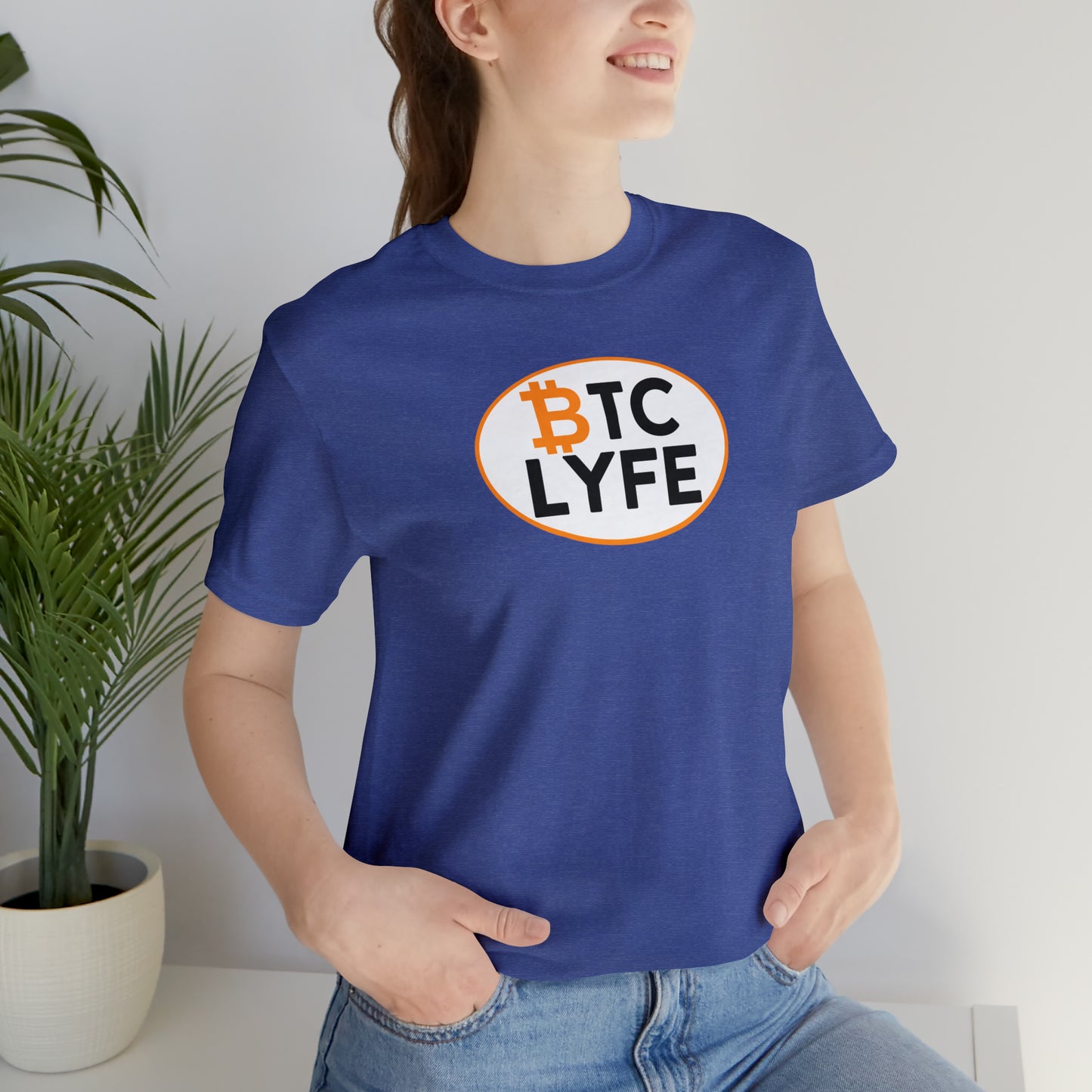 Bitcoin LYFE (Oval) Short Sleeve T-Shirt