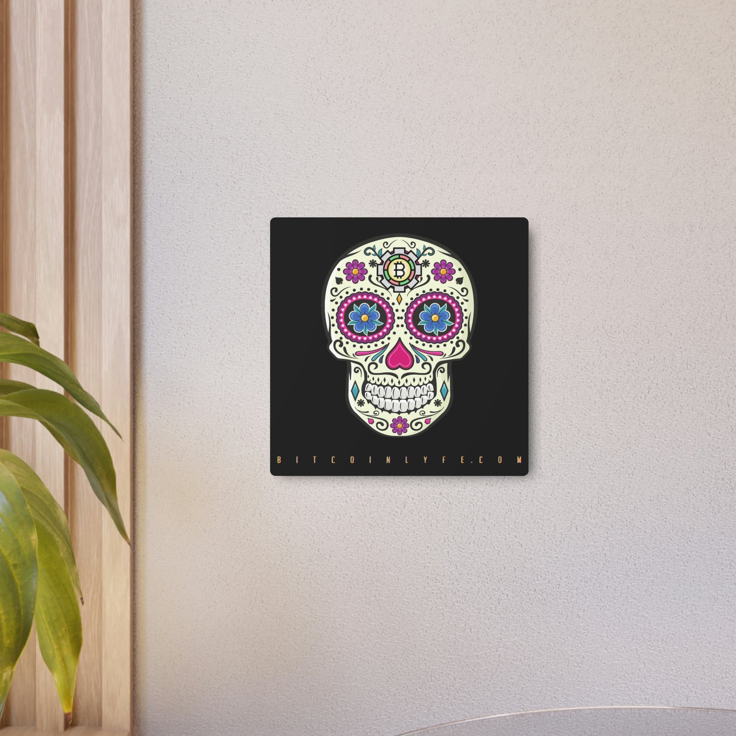 Día de los Muertos Metal Art Sign, Once