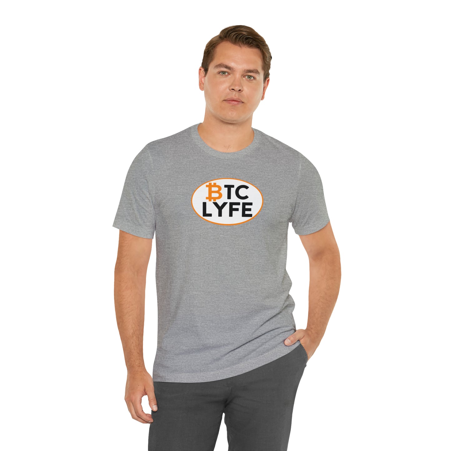 Bitcoin LYFE (Oval) Short Sleeve T-Shirt