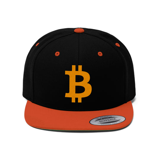 BTC3 Bitcoin Flat Bill Hat, Four Colors