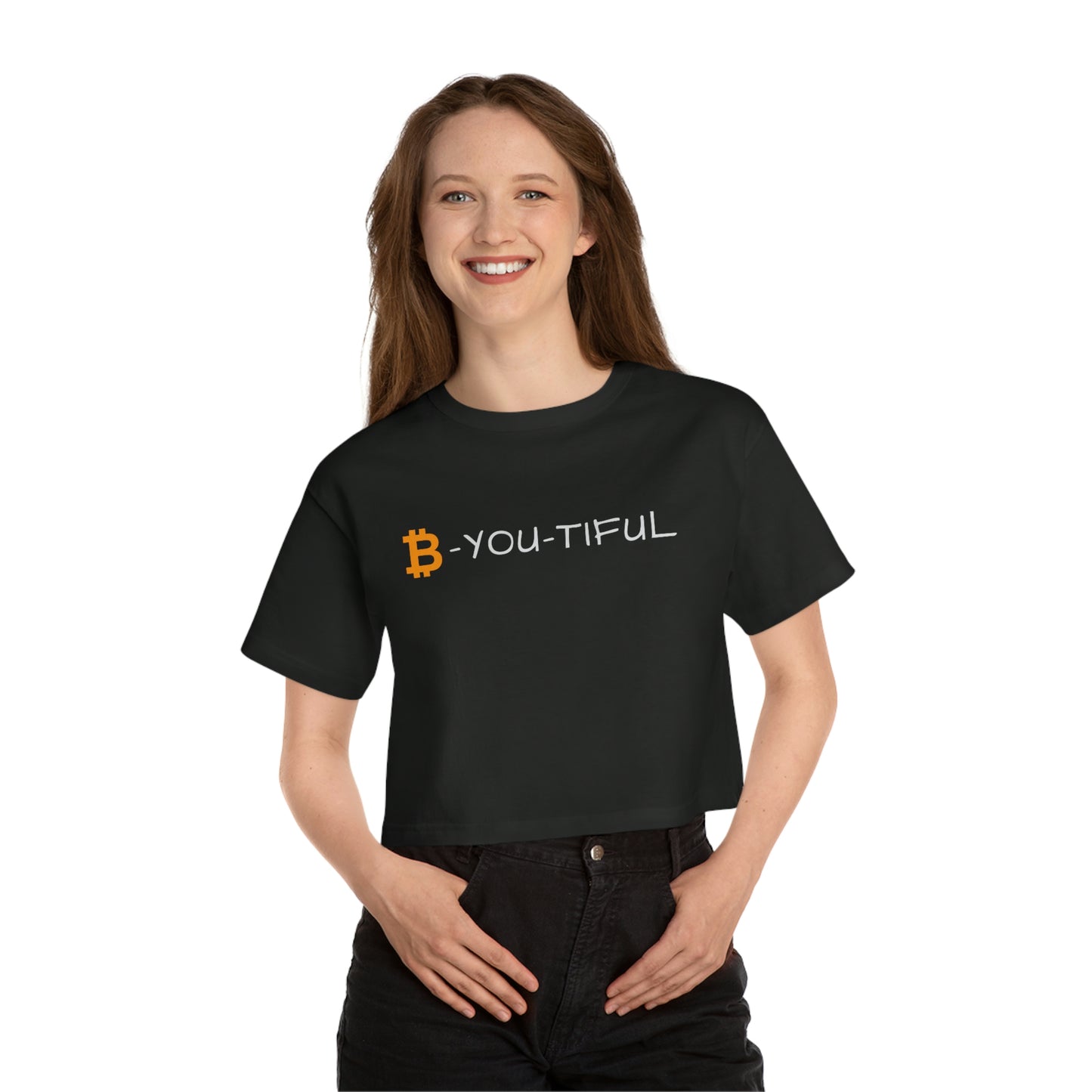 B-You-Tiful Women's Champion Cropped T-Shirt