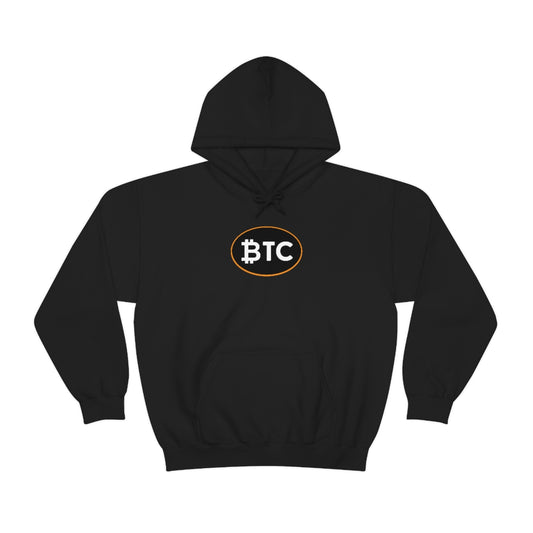 Bitcoin Oval #4 Hoodie, Blackout Version