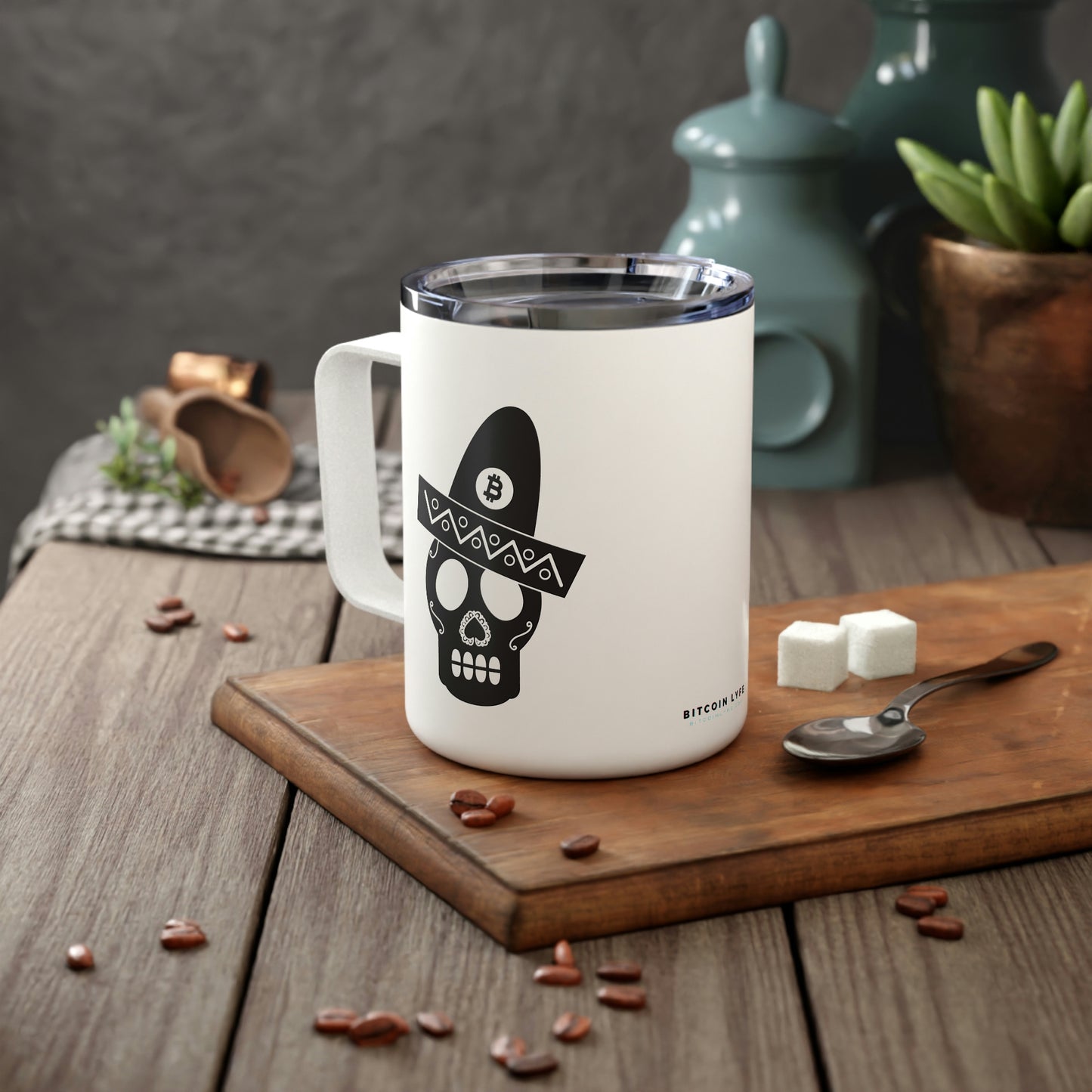 Día de los Muertos BTC 10oz Insulated Coffee Mug, Veinticinco